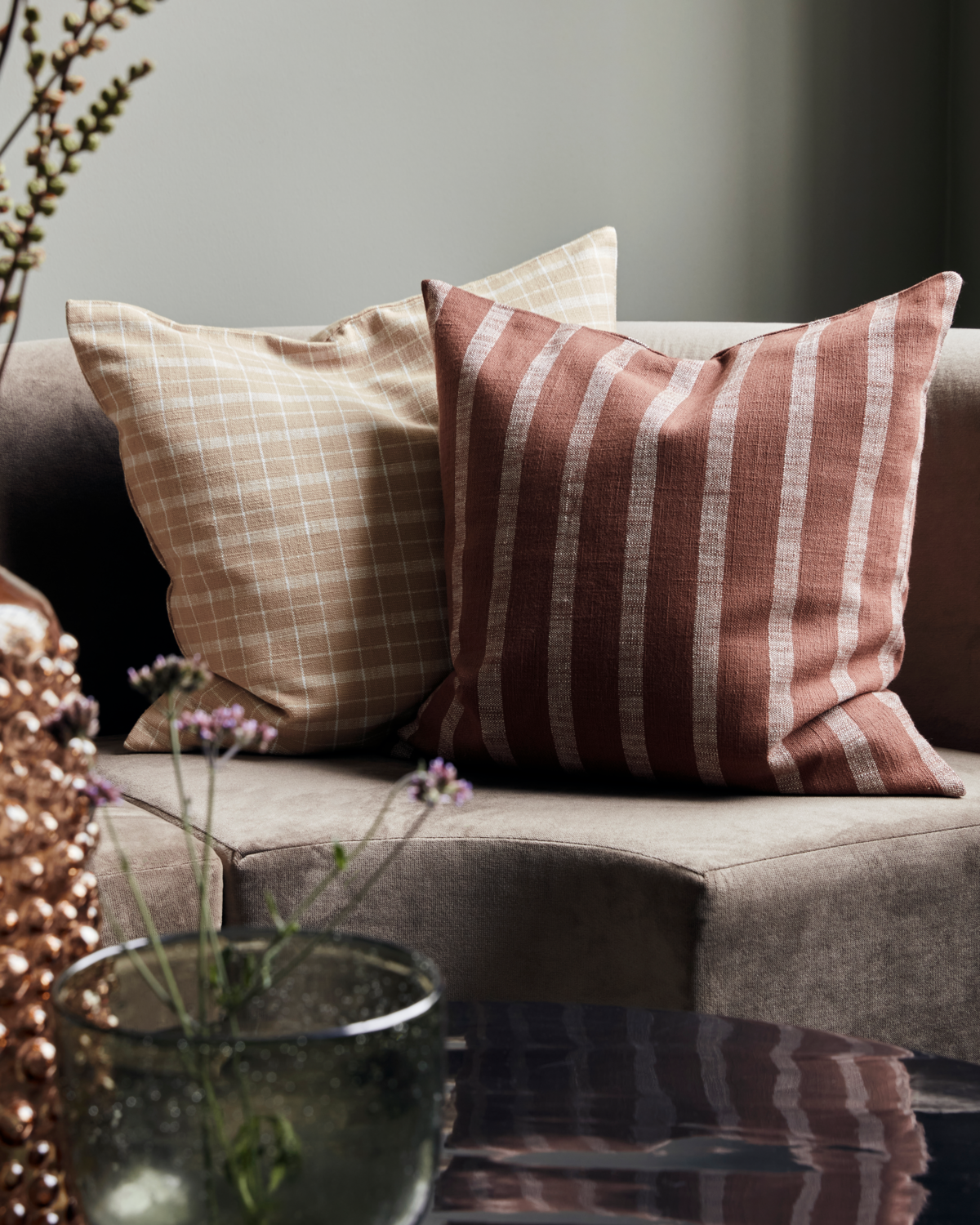 BROWN STRIPE CUSHION