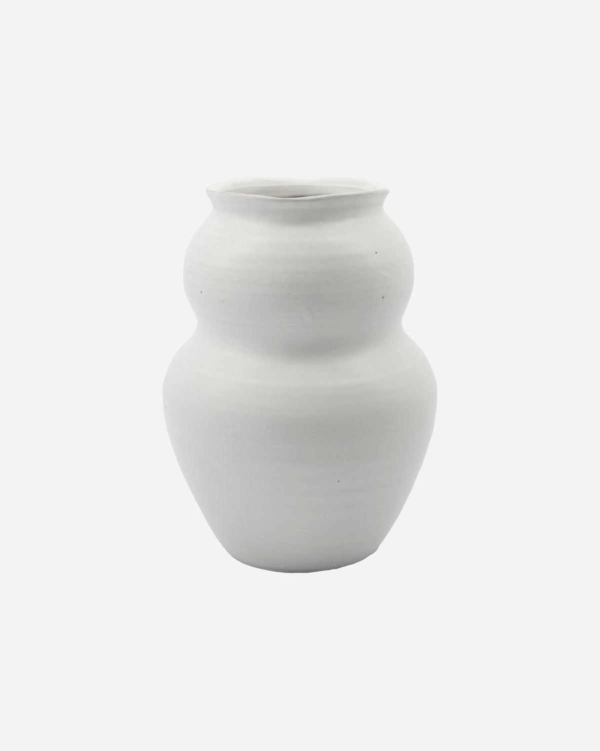 STONEWARE VASE : WHITE