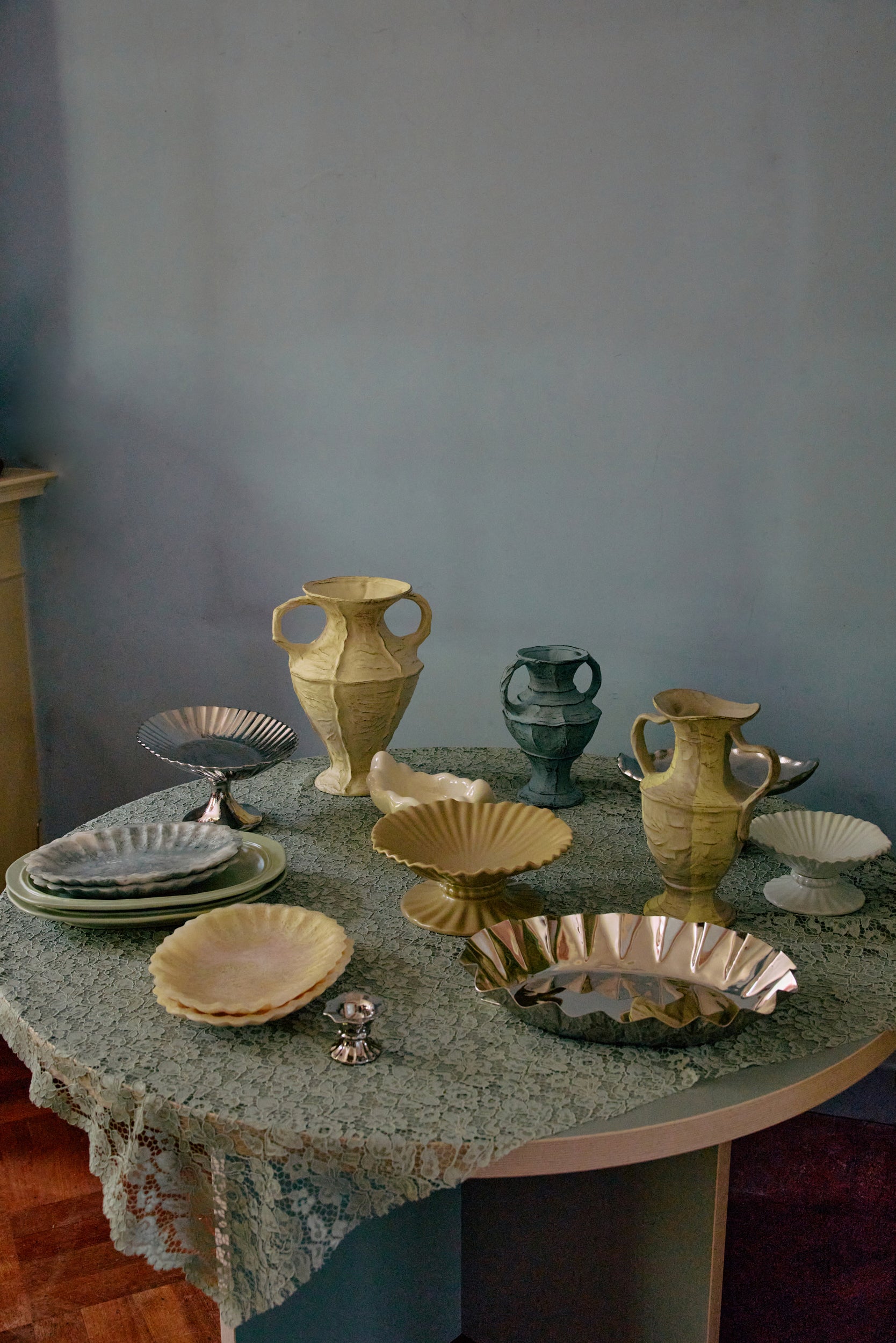 HKLIVING NEW CLASSICS VASE : SOFT BLUE