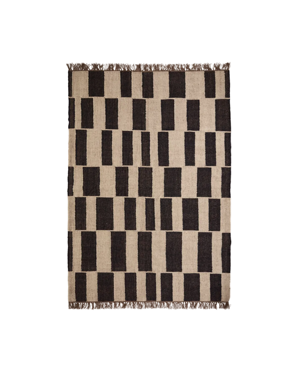 JUTE & WOOL RUG : HANDWOVEN