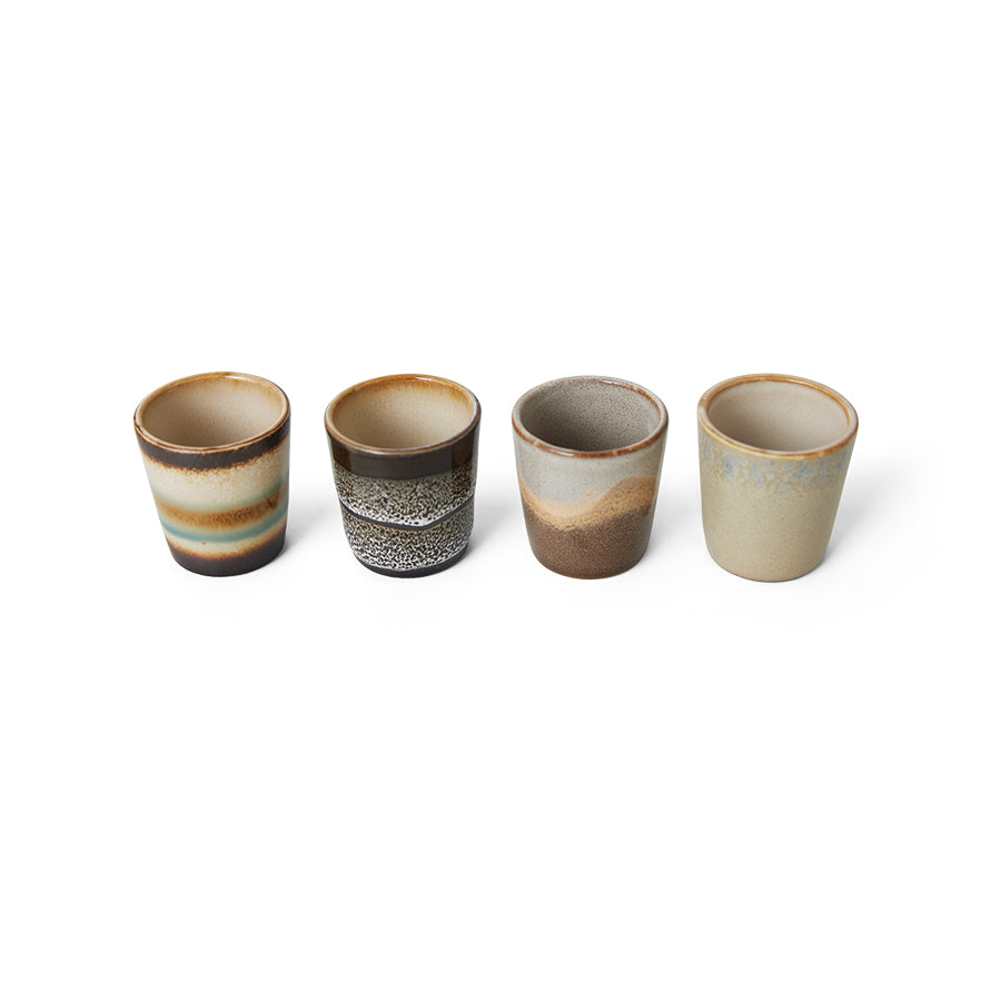 HKLIVING CERAMIC EGG CUP : GRANITE (SET OF 4)