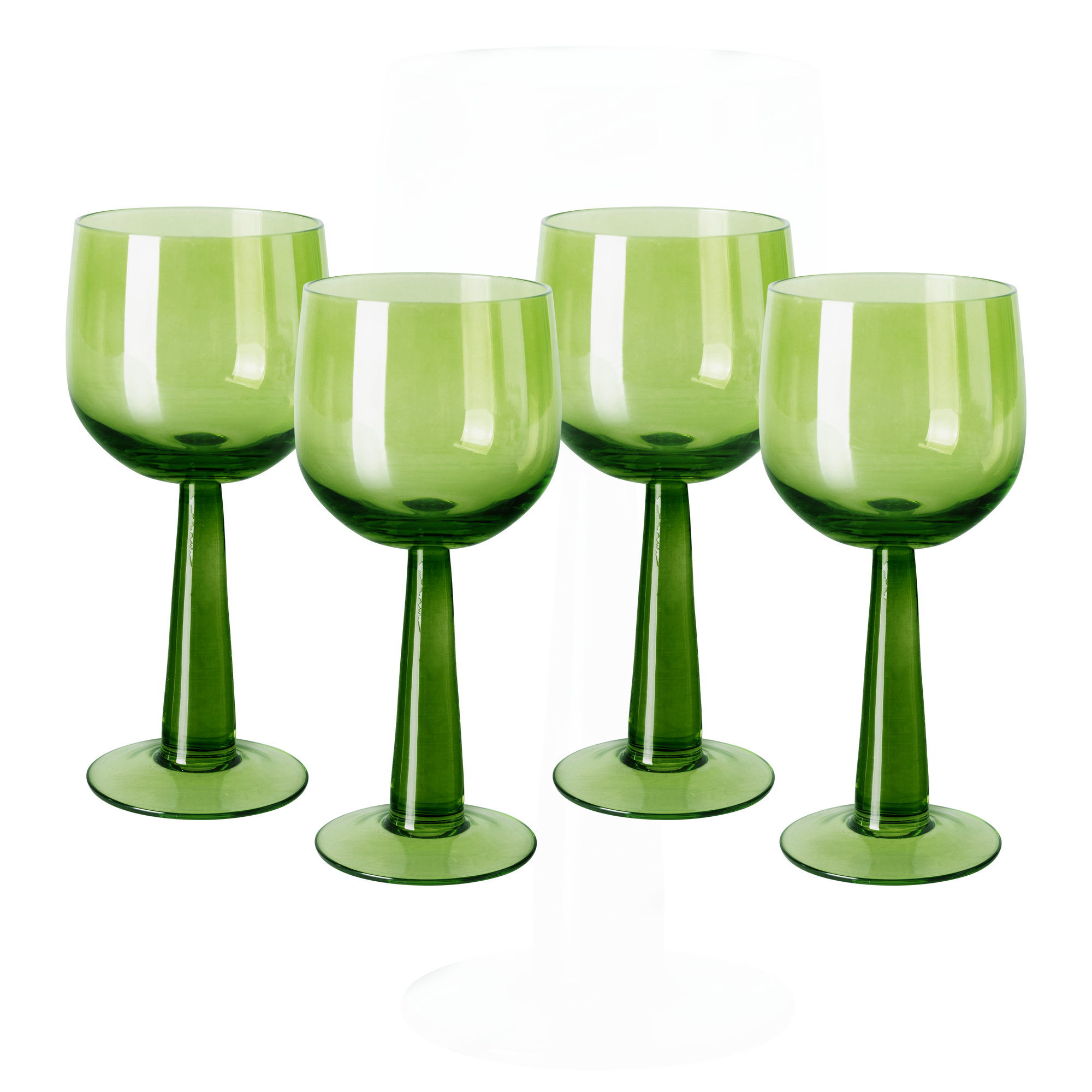 HKLIVING WINE GLASS HIGH : LIME GREEN (SET OF 4)