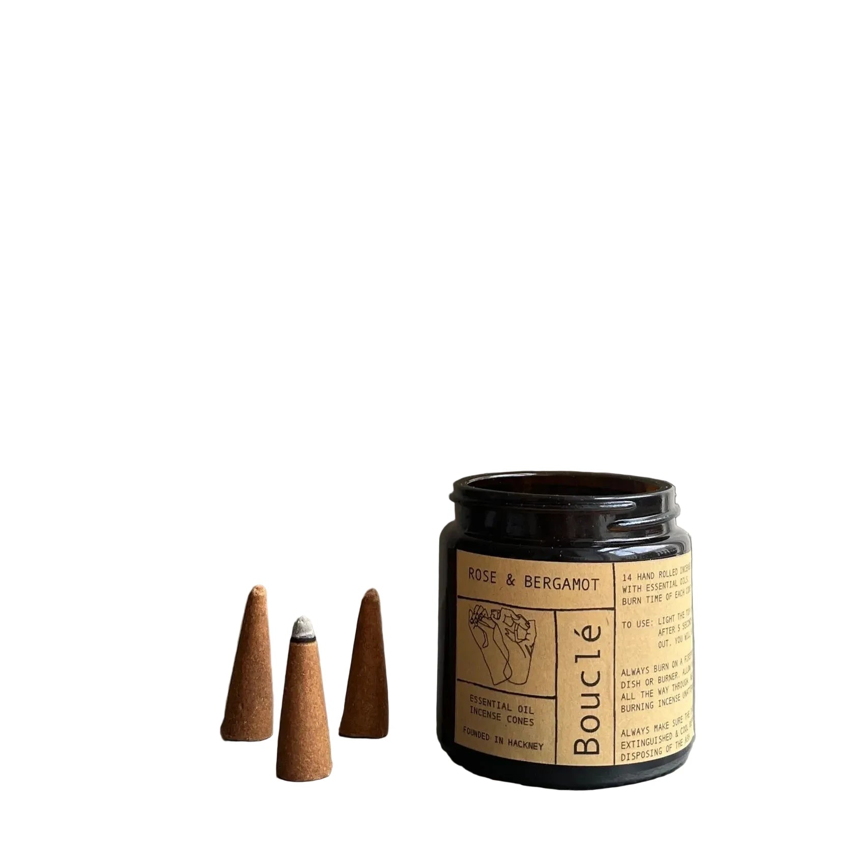 BOUCLE ROSE & BERGAMOT INCENSE CONES