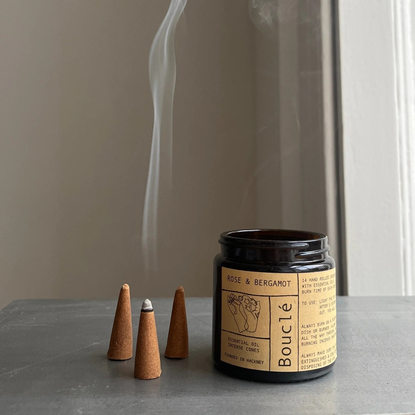 BOUCLE ROSE & BERGAMOT INCENSE CONES