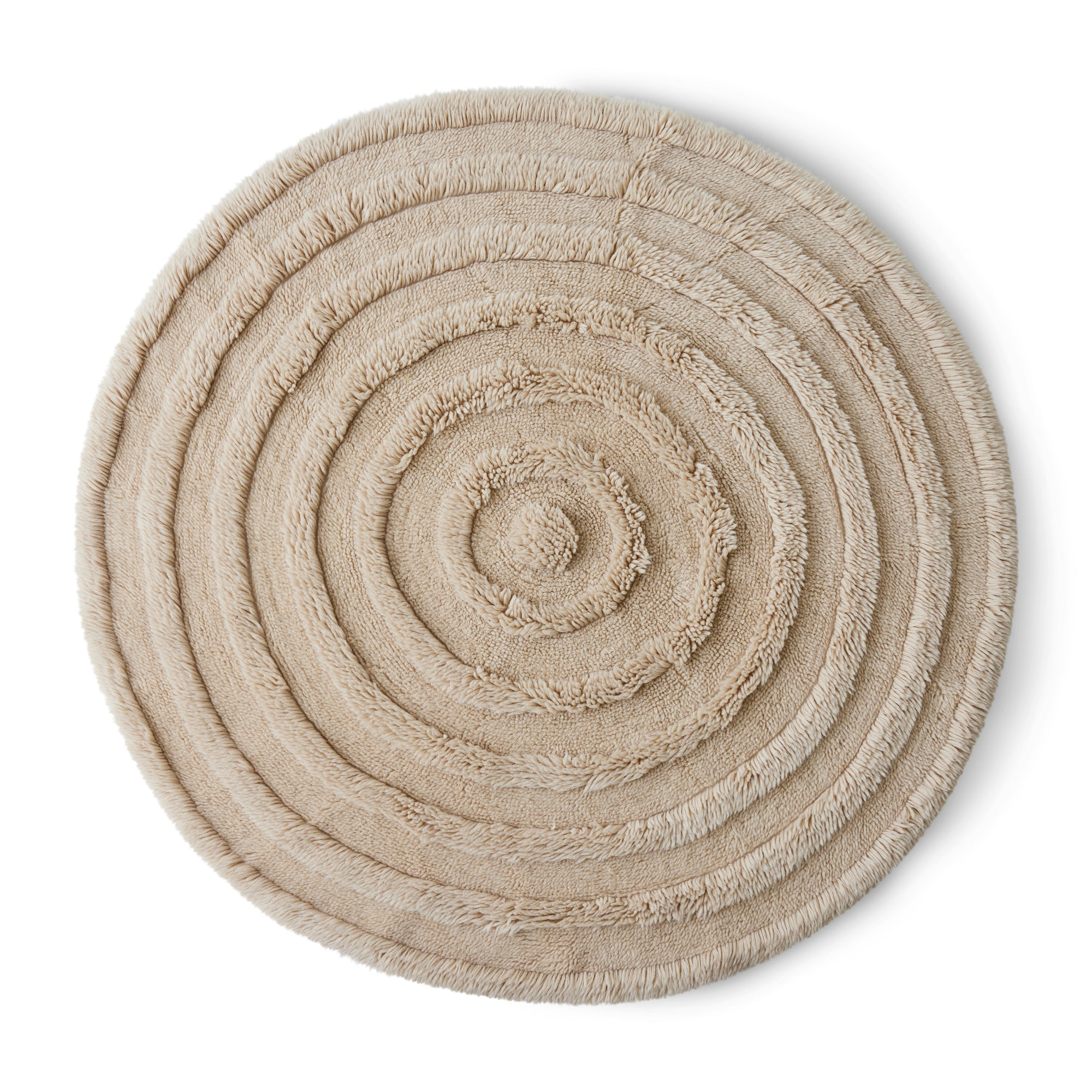 HKLIVING ROUND WOOL RUG CREAM - Potters Ramsgate