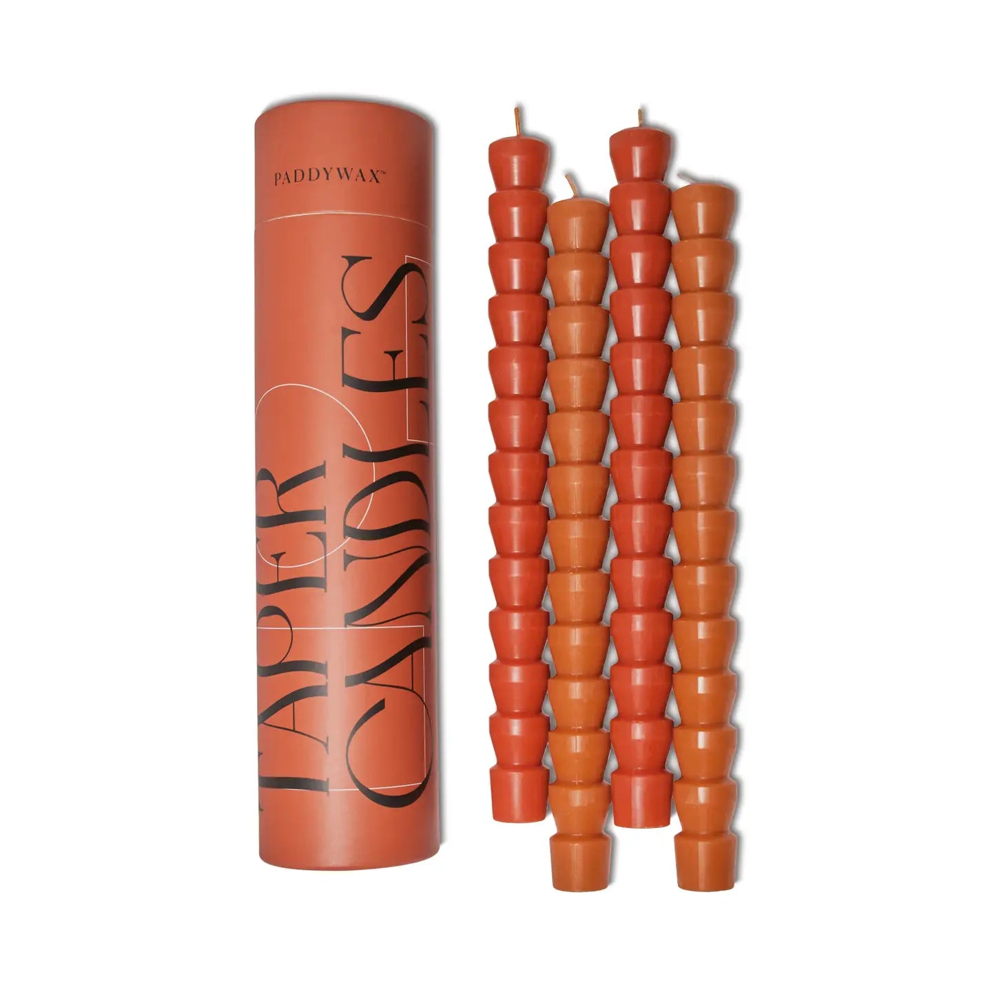 SET OF 4 CANDLES : RED & TERRACOTTA