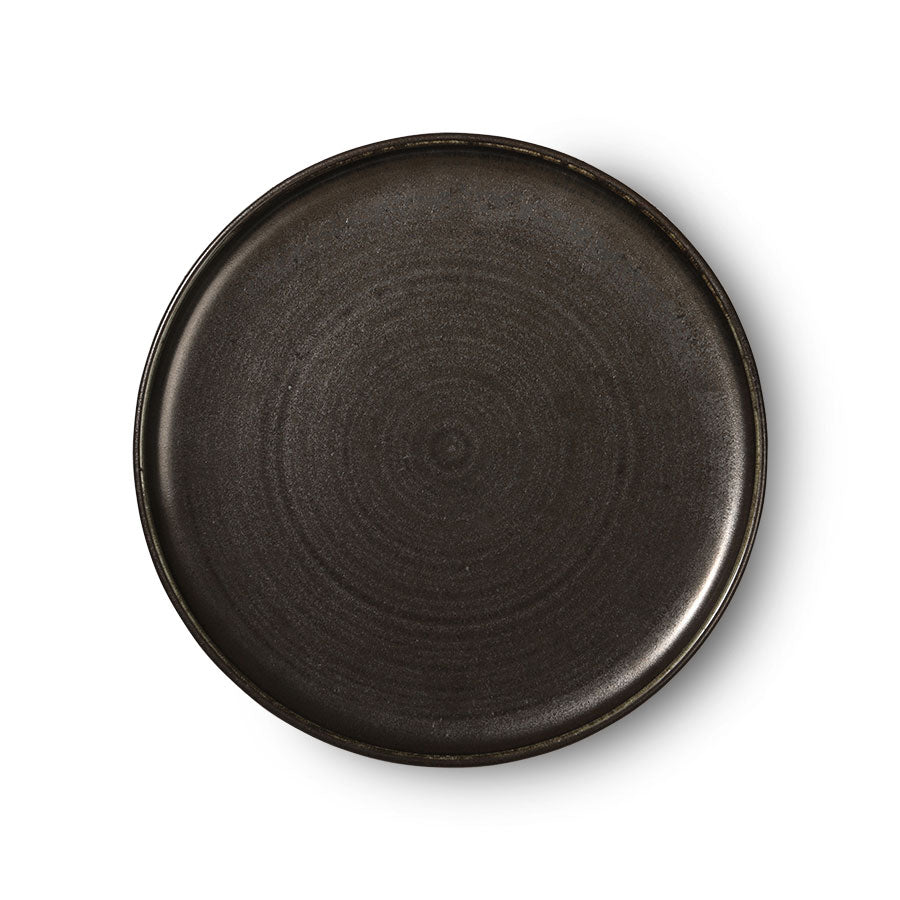 HKLIVING DINNER PLATE - RUSTIC BLACK