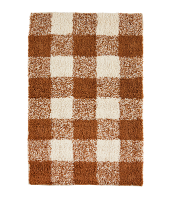 CHECKED TUFTED BATH MAT