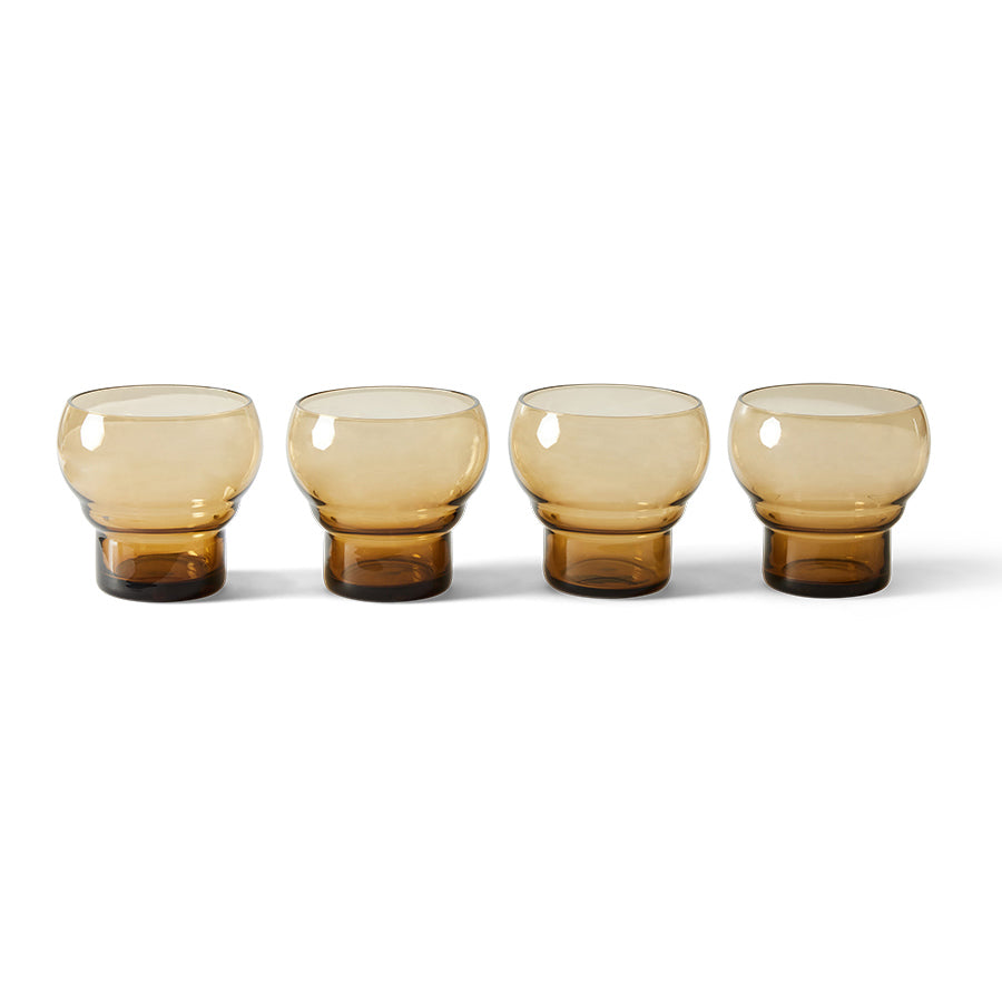 HKLIVING BULB GLASS : AMBER (SET OF 4)