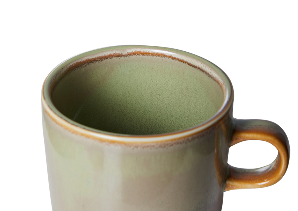 HKLIVING CUP AND SAUCER : MOSS GREEN
