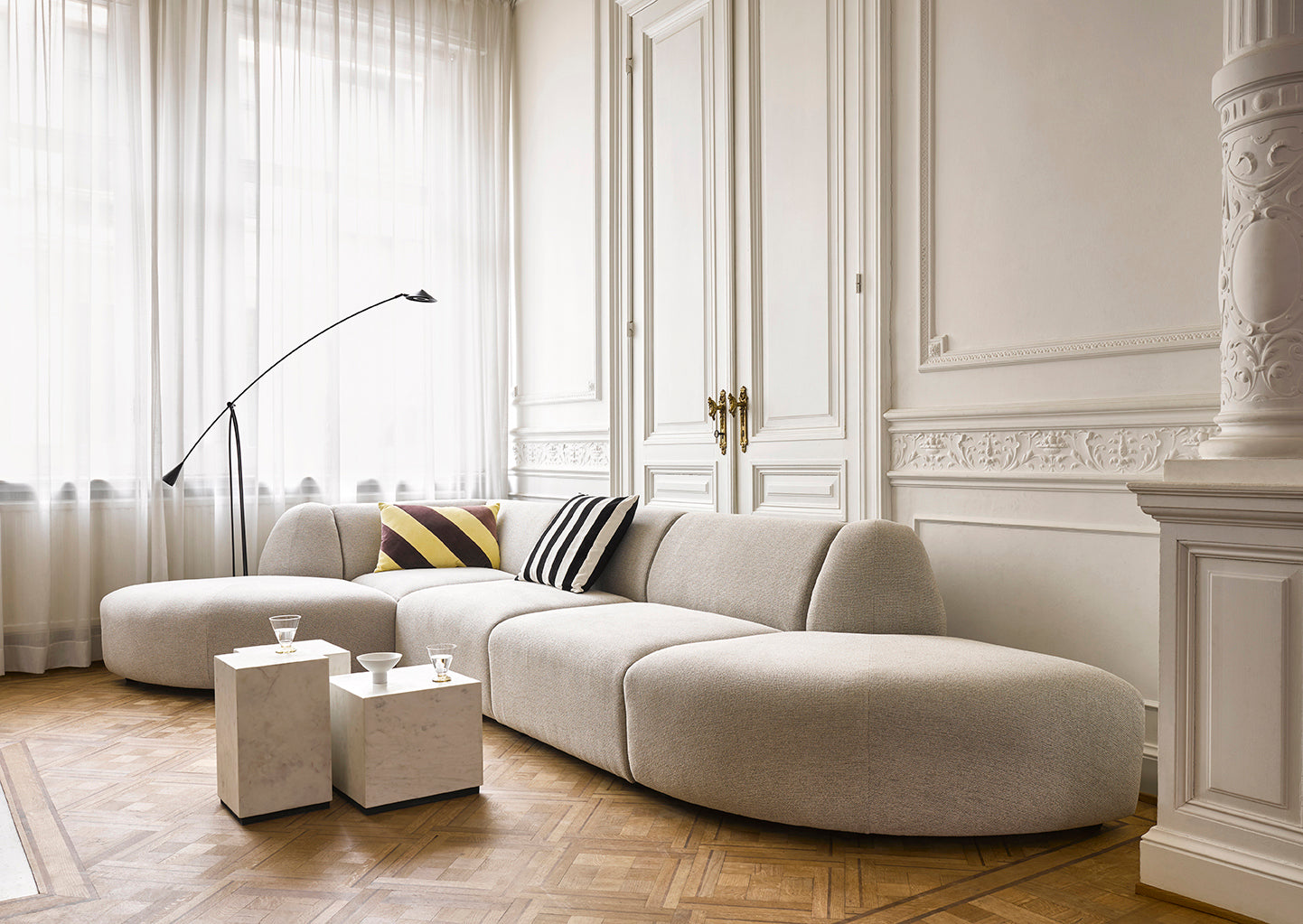 HKLIVING MODULAR SOFA : RIGHT CORNER
