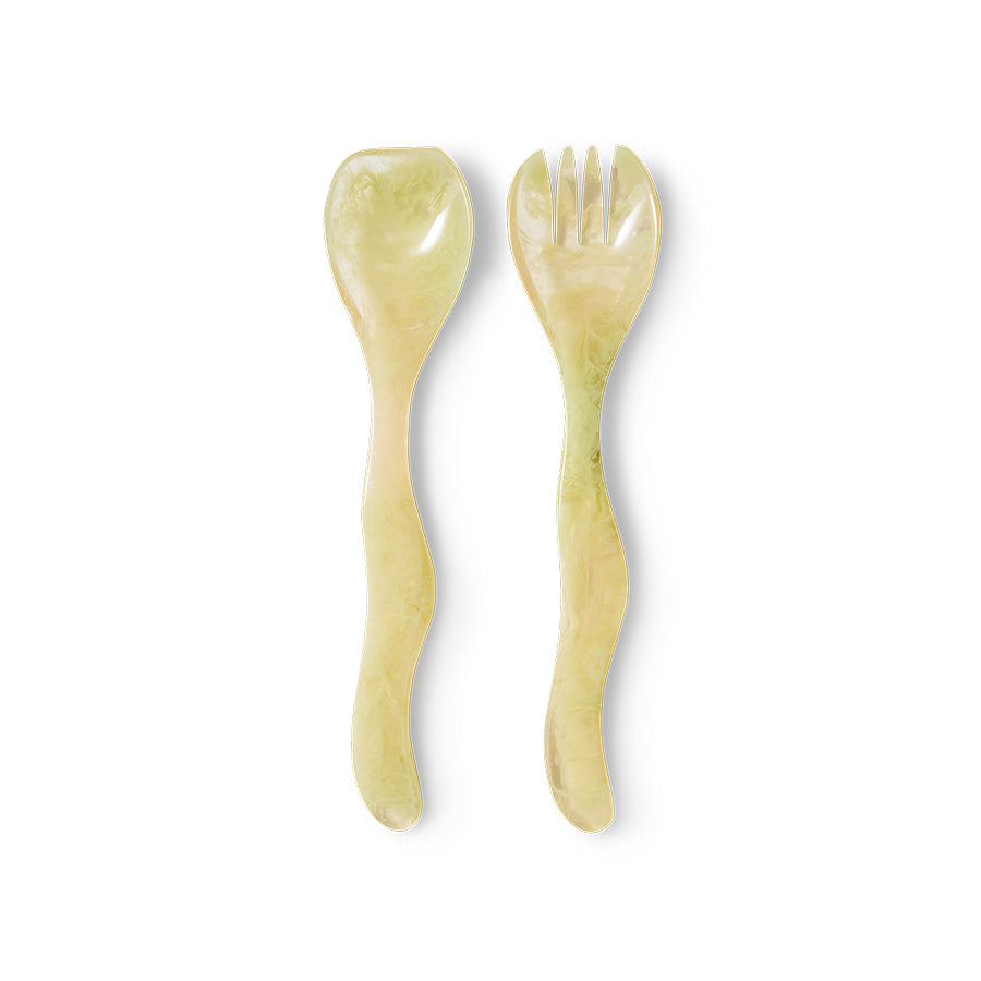 HKLIVING CUTLERY : SALAD SET MIST