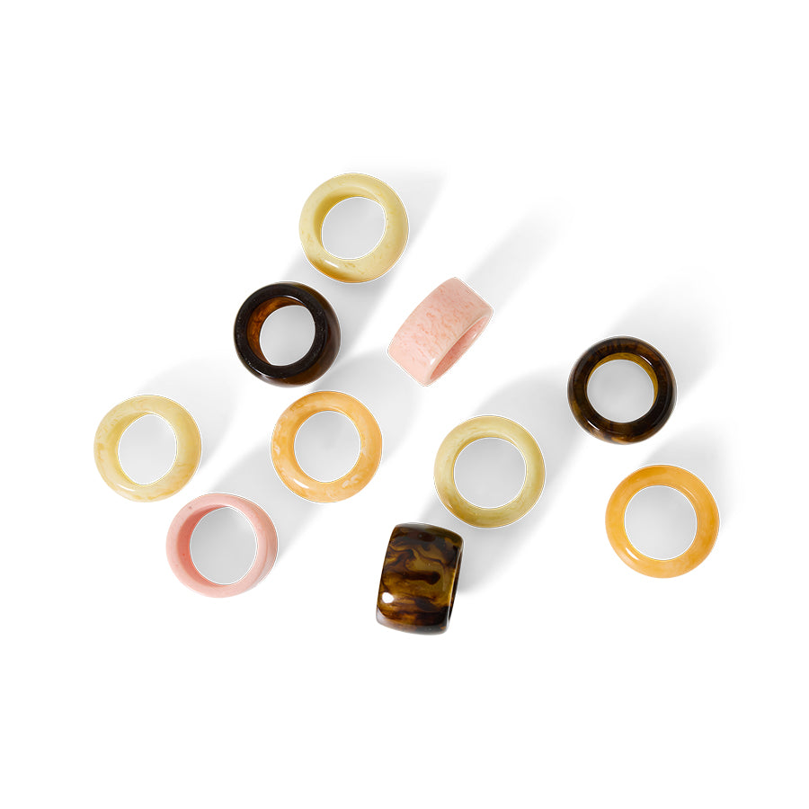 HKLIVING NAPKIN RINGS : SET OF FOUR