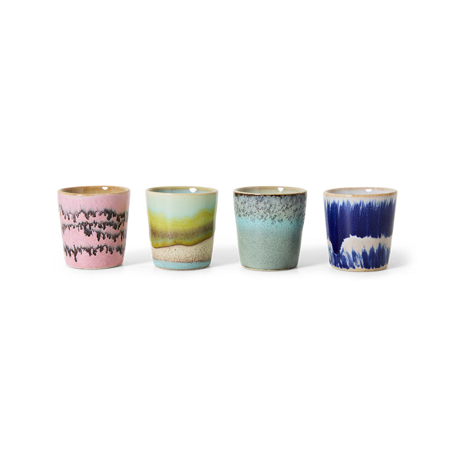 HKLIVING CERAMIC EGG CUP : VIBRANCE (SET OF 4)