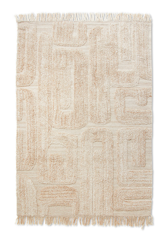 HKLIVING WOOL RUG : LIMESTONE